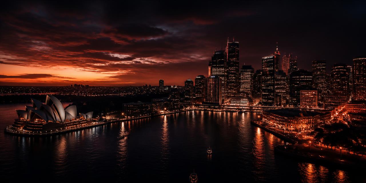 Sydney at dusk — moody coastal horizon